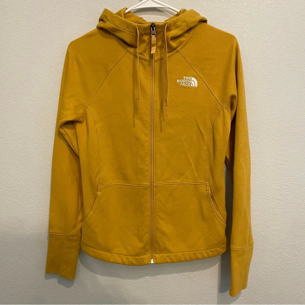 The North Face Mustard Yellow Zip Hoodie Jacket Women Small Outdoor - Picture 2 of 14
